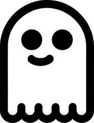 black and white of ghost cartoon