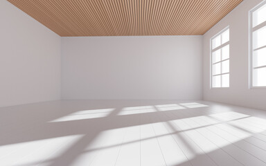 Fototapeta na wymiar Empty room with light comes in, 3d rendering.