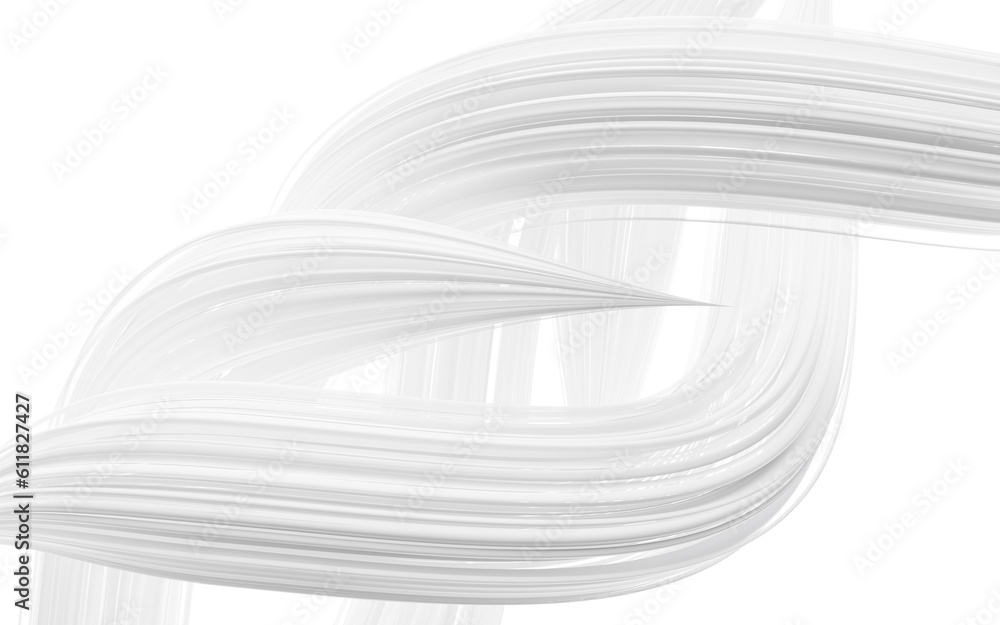 Poster flowing and twist geometry lines, 3d rendering.