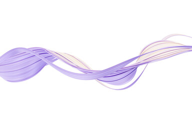 Flowing curve geometry lines, 3d rendering.