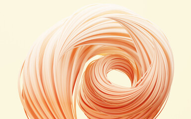 Flowing and twist geometry lines, 3d rendering.