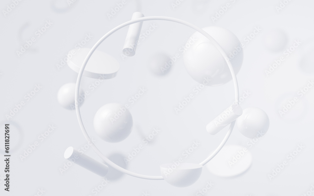Poster abstract geometry shapes background, 3d rendering.