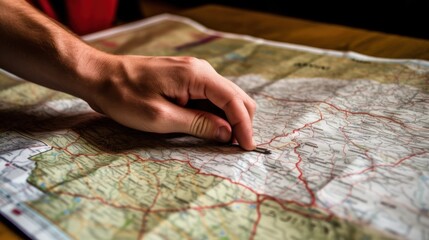 hands holding a map generative ai