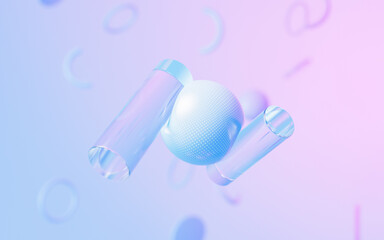 Abstract geometry shapes background, 3d rendering.