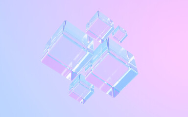 Abstract geometry shapes background, 3d rendering.