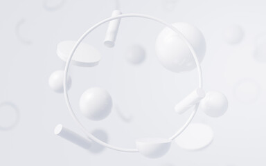 Abstract geometry shapes background, 3d rendering.