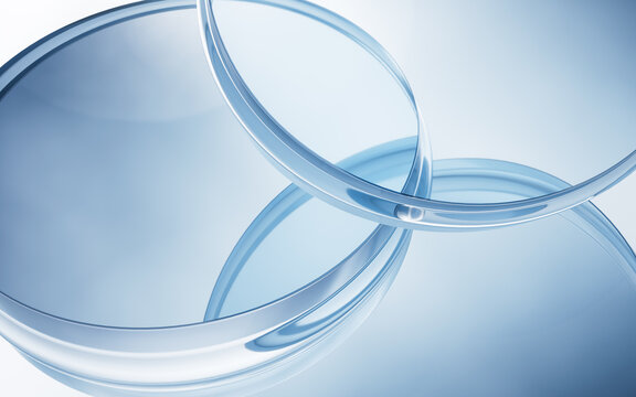 Round glass geometry background, 3d rendering.