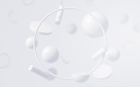 Abstract geometry shapes background, 3d rendering.