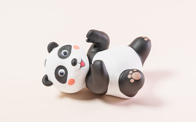 Panda with cartoon style, 3d rendering. © Vink Fan