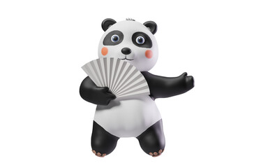 Panda with cartoon style, 3d rendering. © Vink Fan