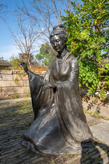 Bronze statues of ancient Chinese female figures