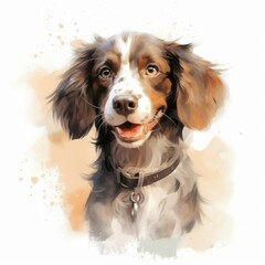 Fototapeta premium English cocker spaniel dog painting-Generative AI