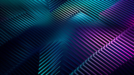 Purple and blue gradient abstract lines, Generative AI