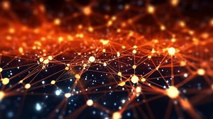 Fototapeta premium Globalization and communication concept. Globe and night light. 3d rendering