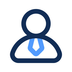 businessman outline color icon