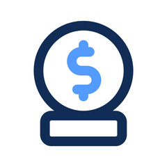 coin outline color icon