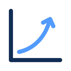 line chart outline color icon