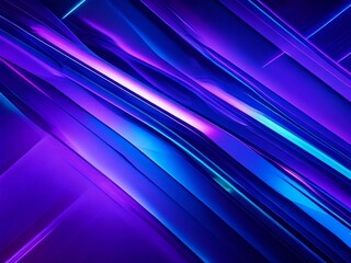Abstract neon lights in purple and blue tones created with generative AI technology 