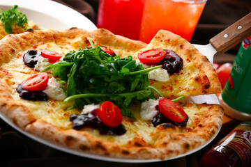 Lucola pizza in Italy with Lucola on it