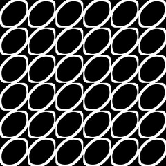  Background with abstract shapes. Black and white texture. Seamless monochrome repeating pattern  for decor, fabric, cloth. 