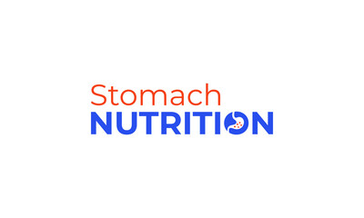 logotype typography logo for stomach nutrition with letter O as stomach