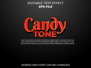 candy text effect, font editable, typography, 3d text. vector template