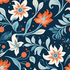 seamless pattern with flowers