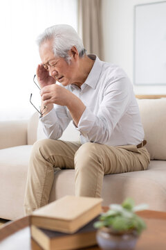 Senior man feeling unwell