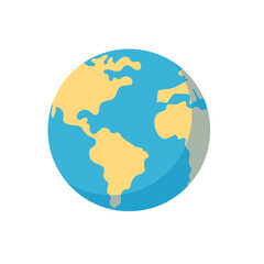 Flat Planet Earth Icon.  illustration for web, web and mobile banners, infographics.