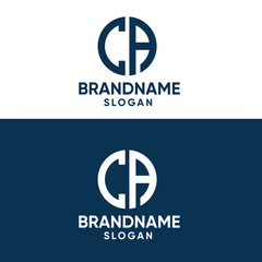 the letters CA. vector logo monogram alphabet minimalist design	