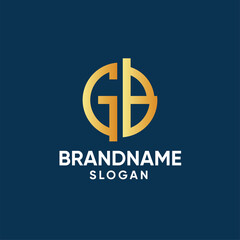 the letters GB. vector logo monogram alphabet minimalist design	