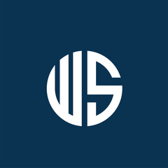 the letters WS. vector logo monogram alphabet minimalist design	