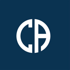 the letters CA. vector logo monogram alphabet minimalist design	