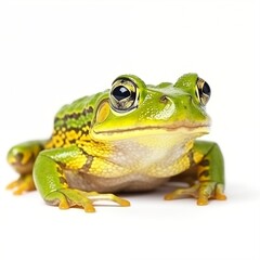 Fototapeta premium Frog isolated on white background, Generative AI