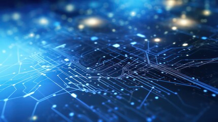 Obraz premium AI generated 3D image of futuristic user interface with a glowing light hologram in digital technology concept.