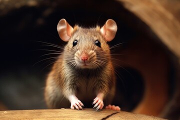 Little brown rat. Pest control. Generative AI