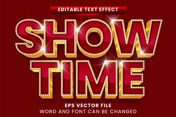 Luxury red 3d editable vector text effect