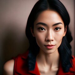 beautiful asian woman at the apartment, generative art by A.I.