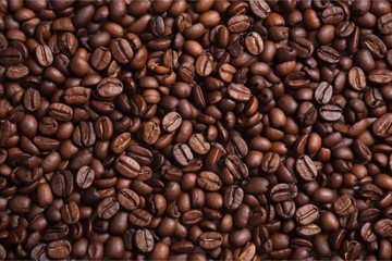 Fototapeta premium Roasted coffee beans background texture full frame