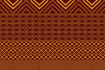 Ethic Indian style fabric. Tribal seamless pattern. background golden brown design wallpaper illustration cloth clothing tapestry textile batik embroidery