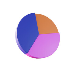 Obraz premium 3d pie chart financial analyst render illustration
