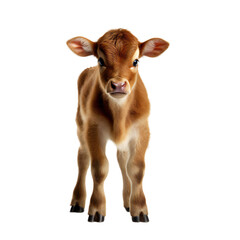 A calf isolated on transparent background, Generative AI