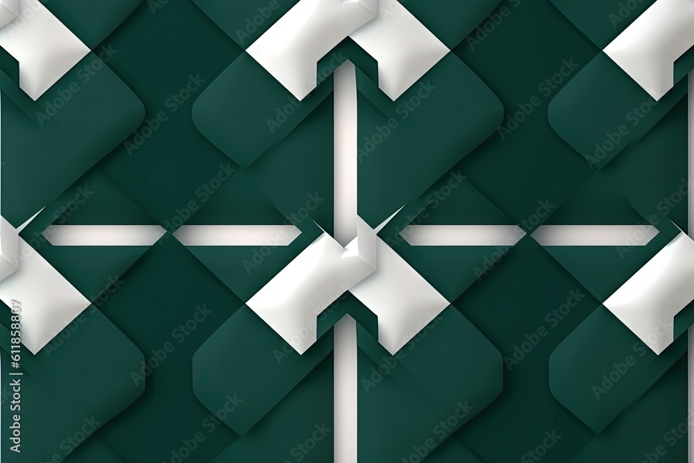 Poster a green background with white arrows and a white arrow on the center of the image and a white arrow 
