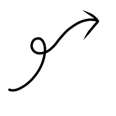 Arrow hand drawn doodle element