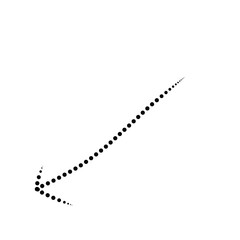 Arrow hand drawn doodle element