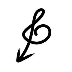 Obraz premium Arrow hand drawn doodle element