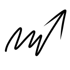 Arrow hand drawn doodle element