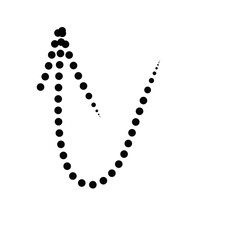 Arrow hand drawn doodle element