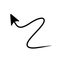 Arrow hand drawn doodle element
