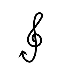 Obraz premium Arrow hand drawn doodle element